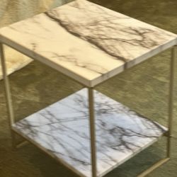 Faux Modern Marble End Tables X2
