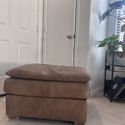 Leather Chair And Ottoman 