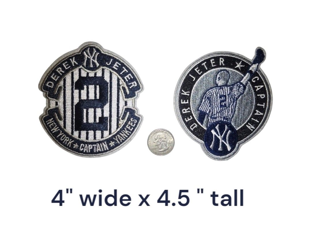 NY Yankees Derek Jeter Retirement Commemorative Iron on patch 2 pcs