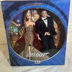 James’s Bond 007 Ken and Barbie Dolls Giftset Mattel B0150 NEW in Box