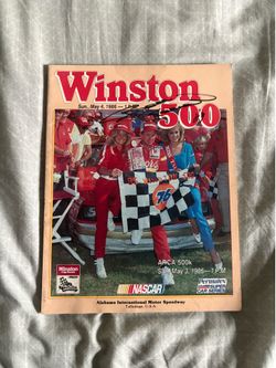 Bill Elliott Autographed 1986 Winston 500 Official Race Program Magazine