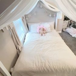 white montessori floor bed