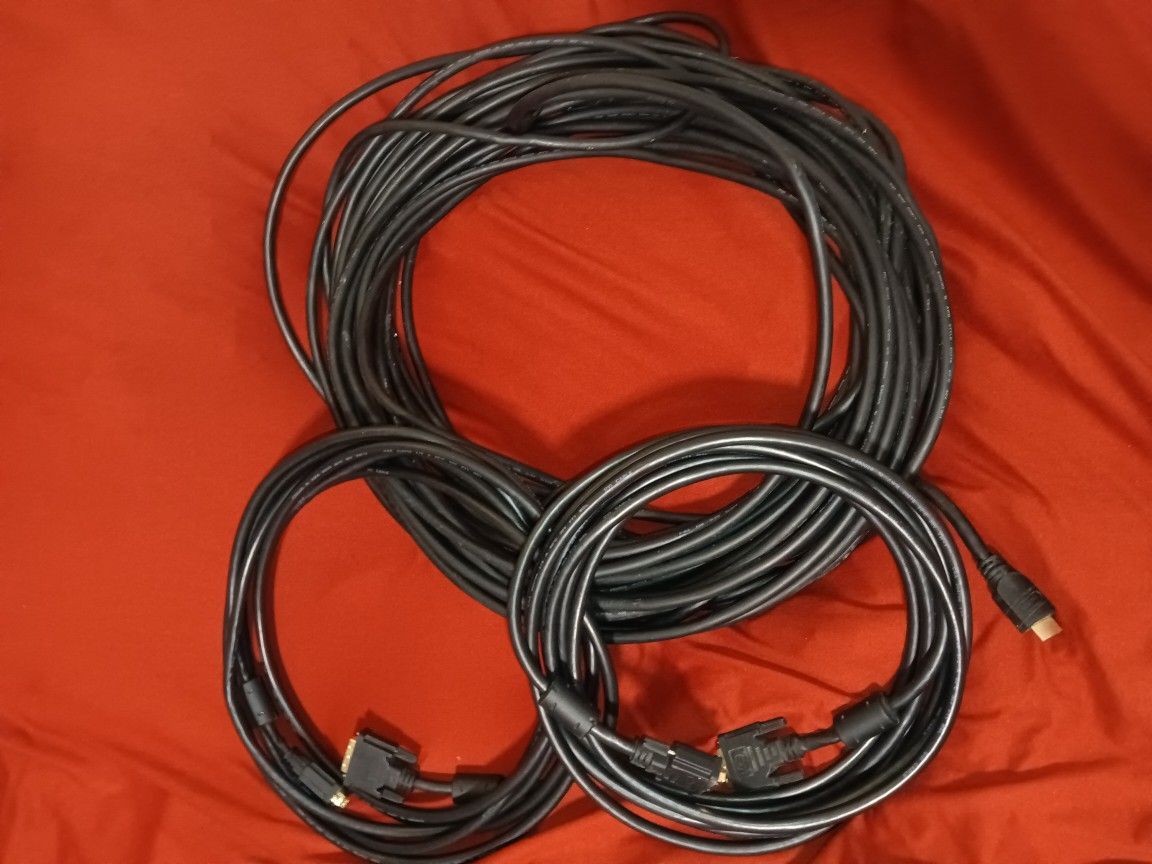 HDMI Cable 4K 100ft & DVI-I 20FT/16FT