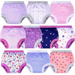 BIG ELEPHANT Potty Training Underwear - 10 Pack, 100% Cotton Absorbent Unisex Toddler Pee Pants for Boys Girls 5T 