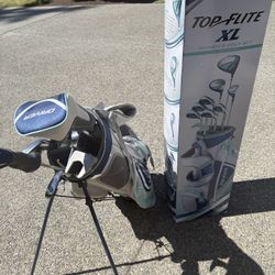 TOP FLITE XL WOMEN'S GOLF SET FULL GRAPHITE SHAFTS Left Handed