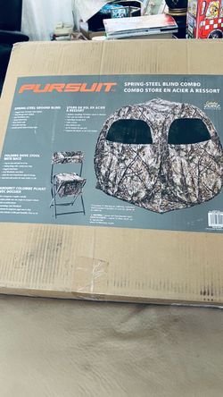 HUNTERS Cabela’s NEW IN BOX Pursuit Spring Steel Ground Blind and Chair Combo - TrueTimber Kanati