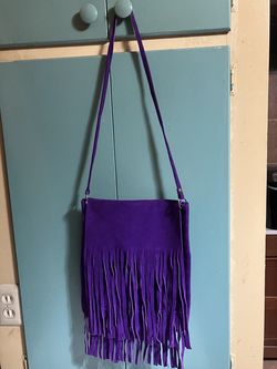 70’s Purple suede Fringe purse