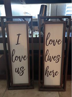 Set of 2 Framed Wall Signs