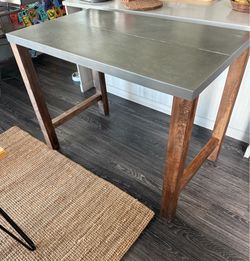 Metal Top Counter Height Table