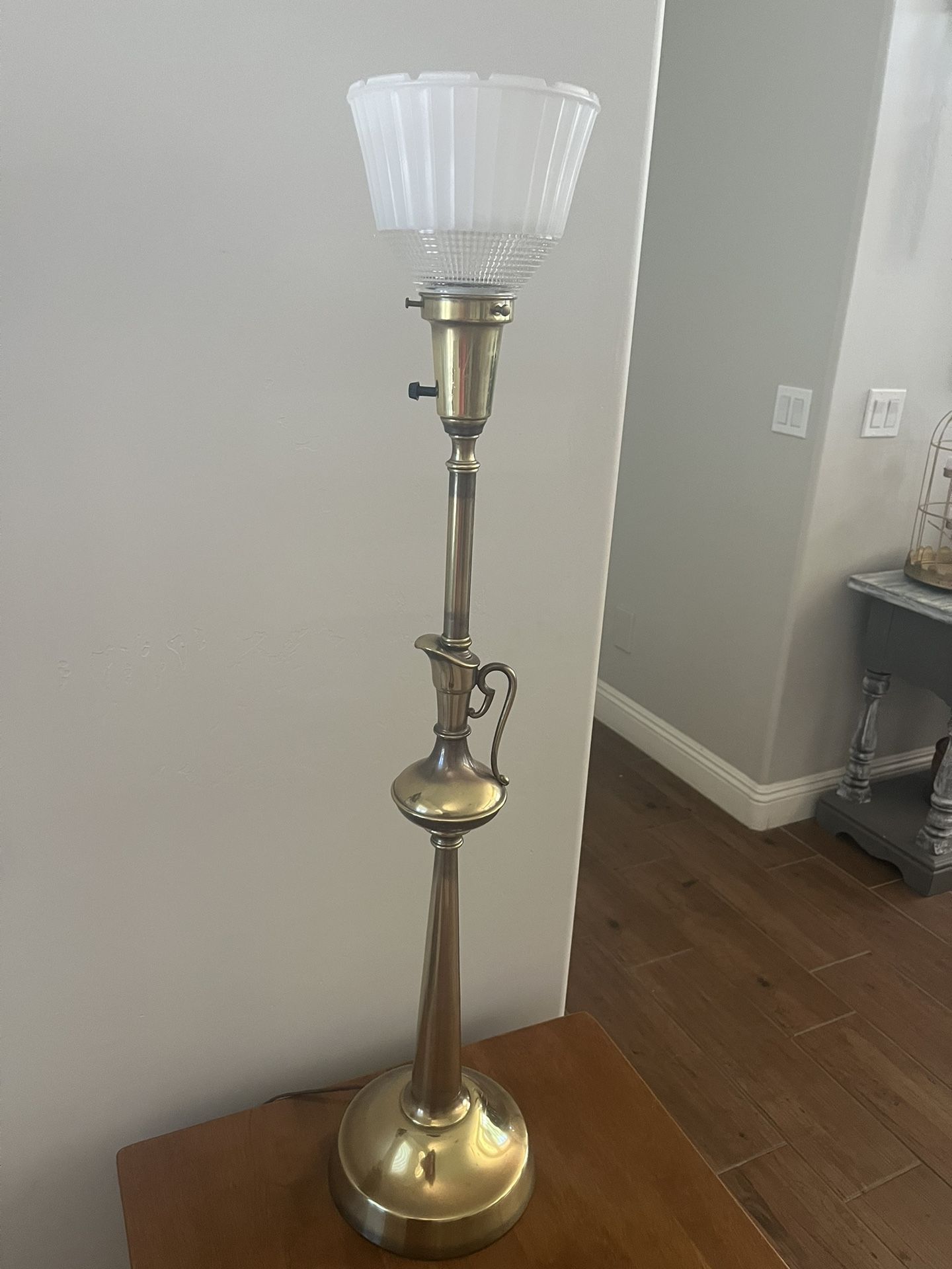 Vintage Rembrandt Torchiere Brass Lamp