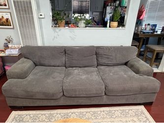 living spaces grey couch