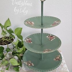 3 Tier Stand/Handpainted/Party Decor/Hors d'oeuvres/ Dessert  Display/Cake Display/Birthday/Wedding/Graduation 