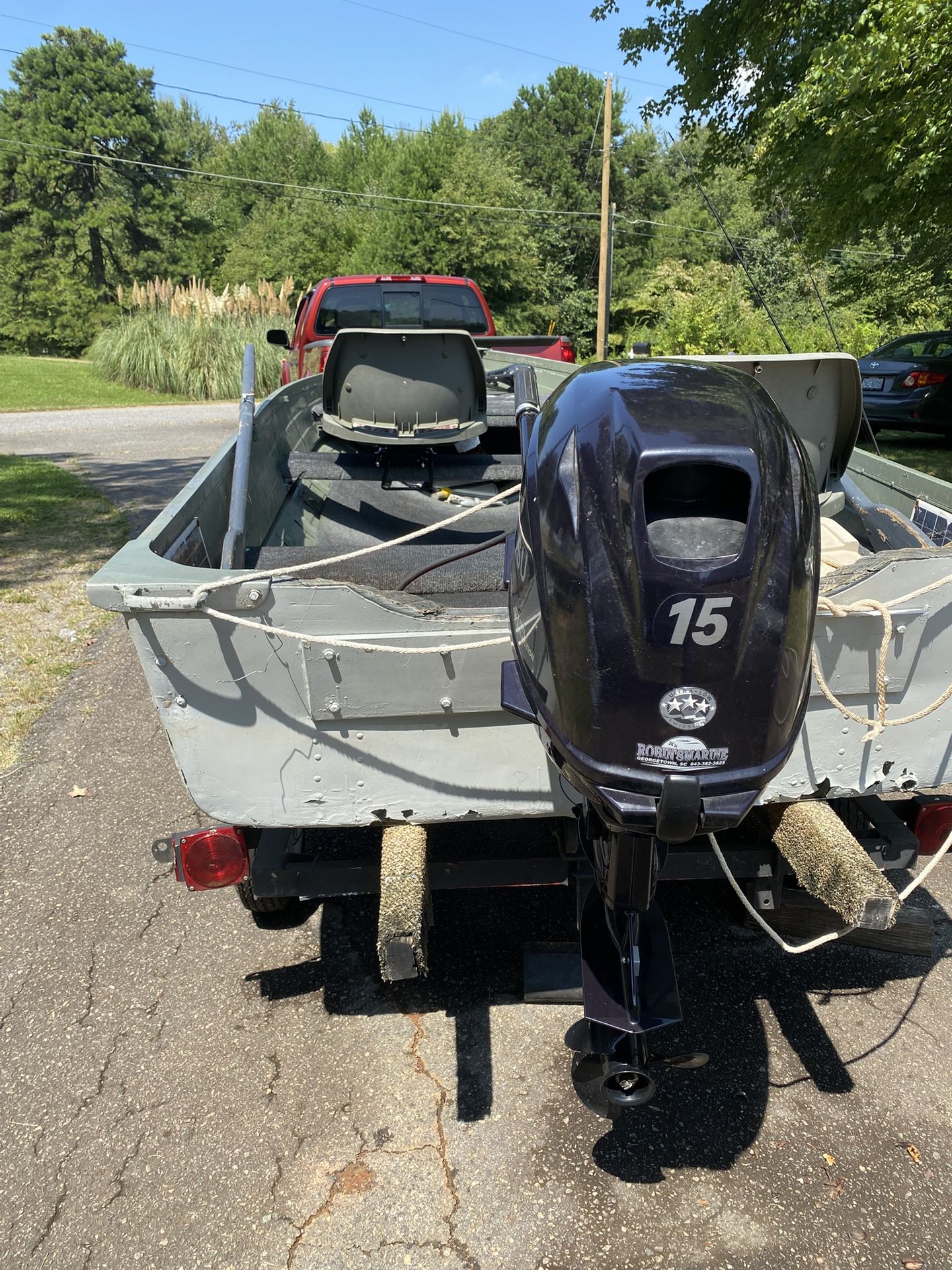 Johnboat With 15 Hp Tohatsu Motor