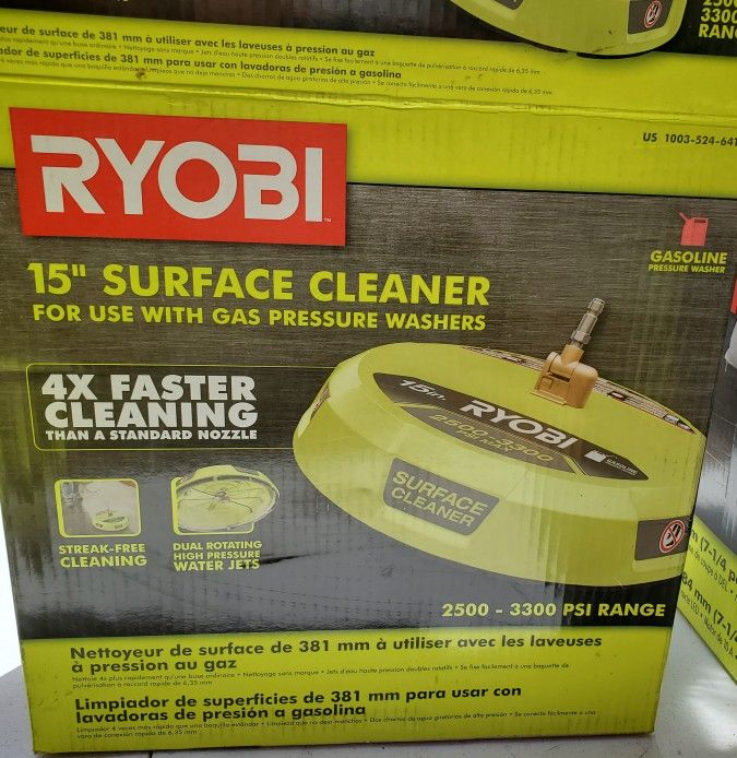 RYOBI 15 in. 3300 PSI Surface Cleaner for Gas Pressure Washer