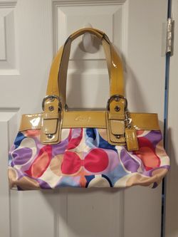 Coach Purse BRAND NEW Satin with Leather