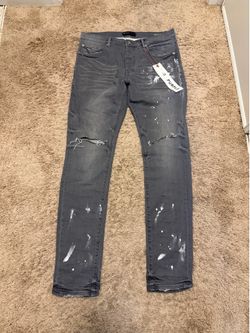 Grey purple jeans size 32