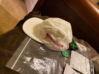 Supreme side zip camp cap (ss19) white