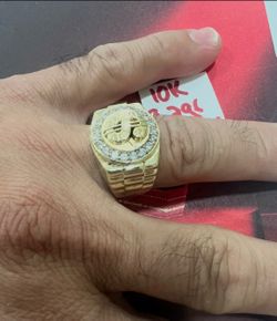 10K Solid Gold Ring For Wedding 9.7Gr Size 11.5