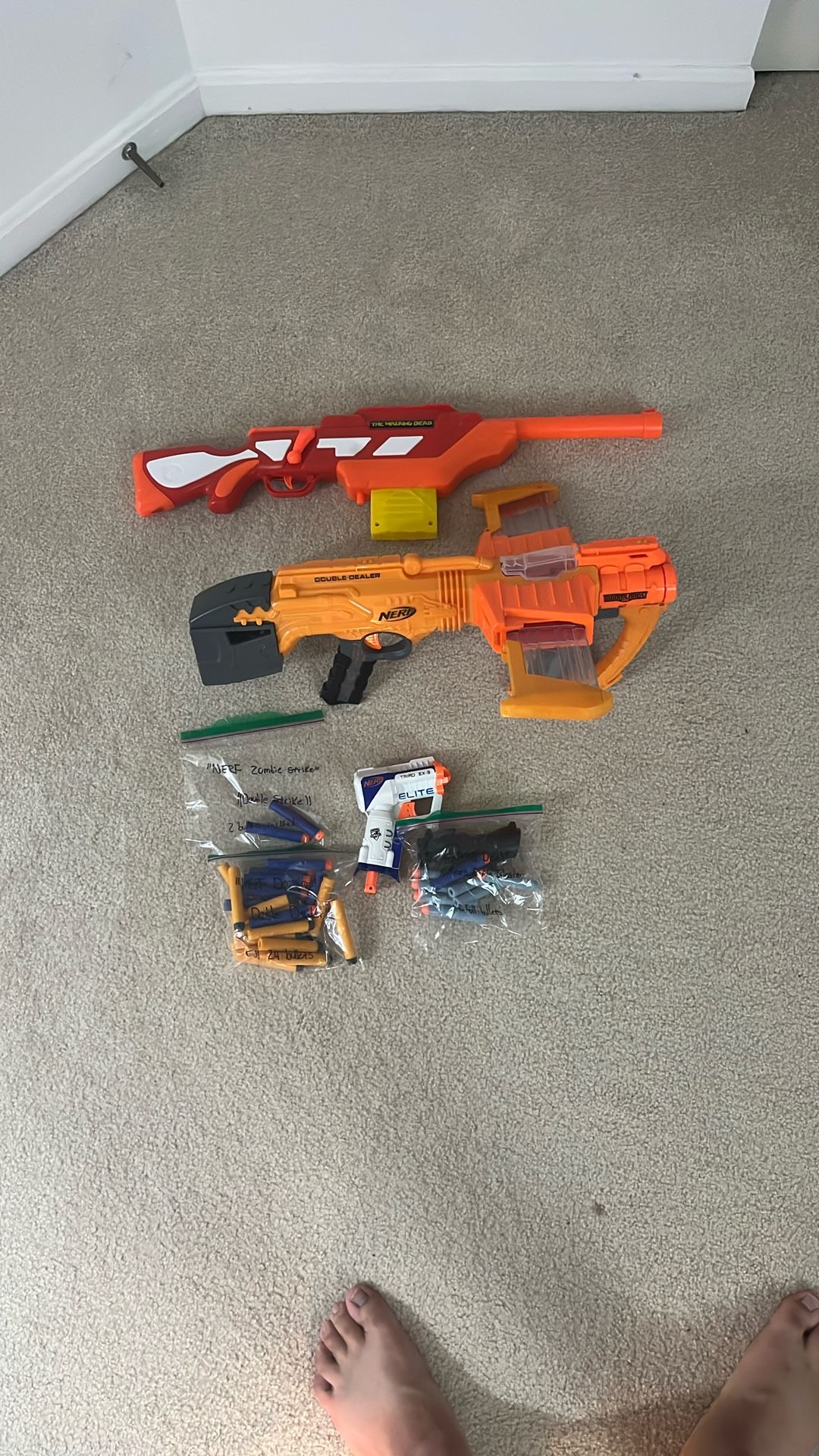 Nerd Double Dealer, Pistol, And Walking Dead Sniper