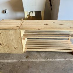 Wood Storage Bench / Shelf