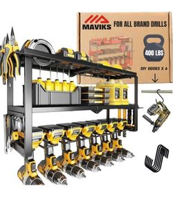 Power Tool Organizer Wall Mount, Tool Storage Rack for Garage, Pegboard, Workshop walls | Compatible for all type of Cordless Power tools Comes With J