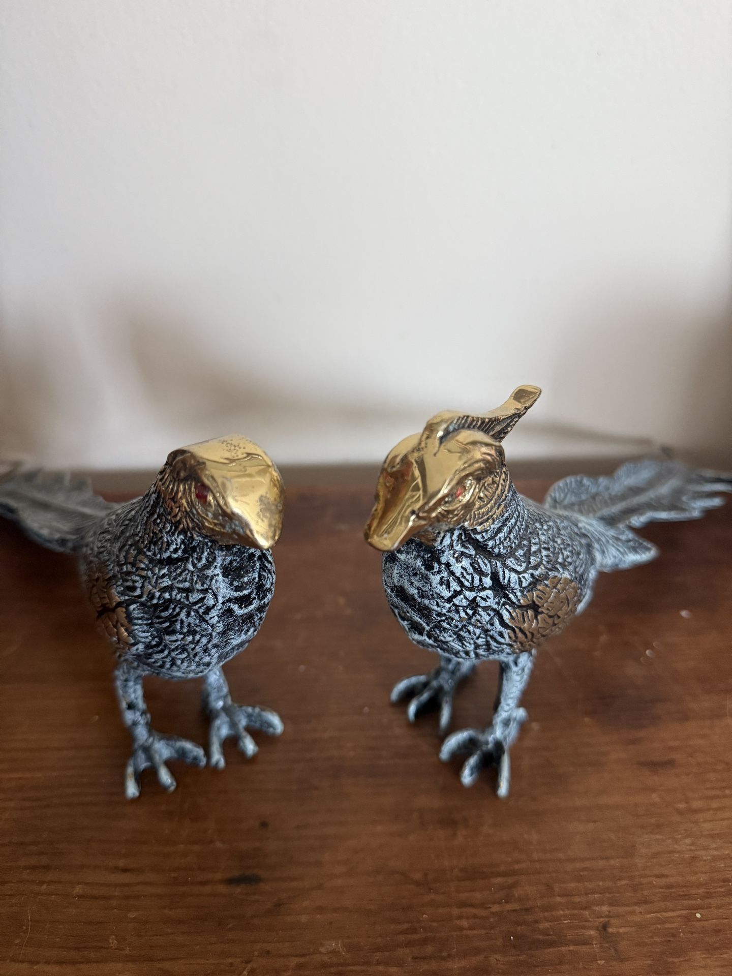 Couple de Faisans en Laiton