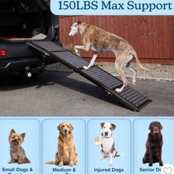 PETMAKER 72-Inch Folding Dog Ramp for Car, Black