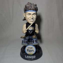 MLB Tampa Bay Rays Evan Longoria "LONGO" '80s Hair Band Drummer Bobblehead