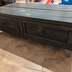 Coffee Table With Lift Top And Two Storage Drawers