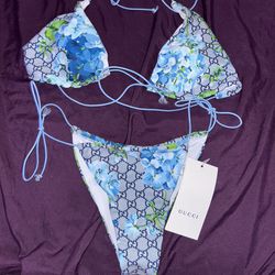 Blue Flower Bikini