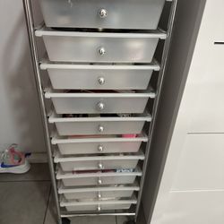 Take all acrylics and containers