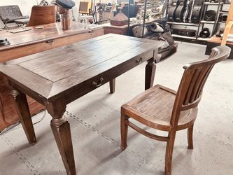 Teak Desk and Chair Set