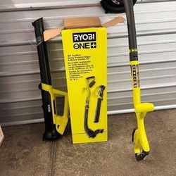 RYOBI ONE+ 18V Cordless Trimmer/Edge and Blower/Sweeper Combo Kit with 2.0 Ah Battery and Charger