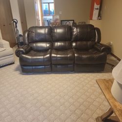 Leather Reclining Couch