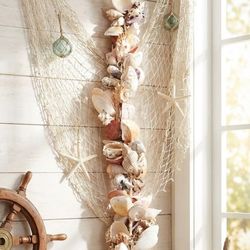 Shell Collector's Dream! HUGE 4'FT LONG Garland with 100+ Beautiful Sea Shells!