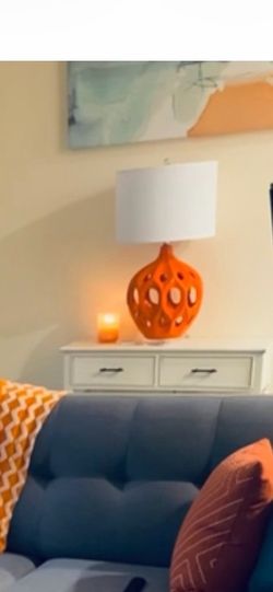 Safavieh Orange Statement Table Lamp