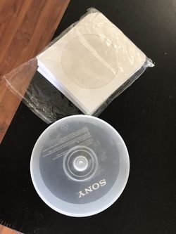 Sony cd-rw discs with case and paper envelope covers