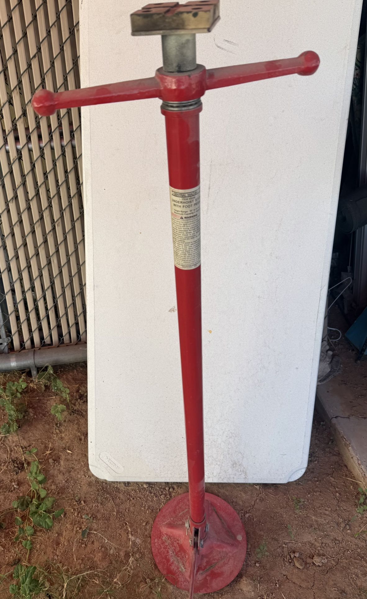 Central Machinery Under Hoist Stand With Foot Pedal OBO