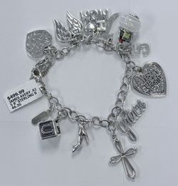Size L 8in James Avery Charm Bracelet with 11 charms 46.3g