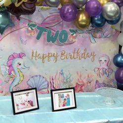 Mermaid Theme Backdrop 