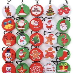 25Pcs Mini Emoji Christmas Ornaments