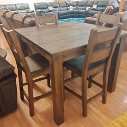 Limited Time! Brantley rustic oak five piece dining set only $399. Easy finance option. Same-day delivery.