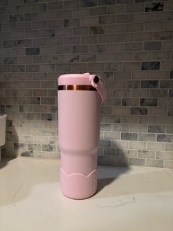 Pink Hydrapeak Insulated Water Bottle with Straw Lid
