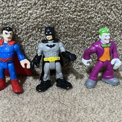 Imaginext DC Comics Batman Joker Superman lot of 3 Figures