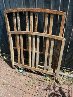 Old Single Bed All steel Frame $75