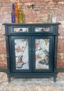 Beautiful Butterfly Accent Cabinet