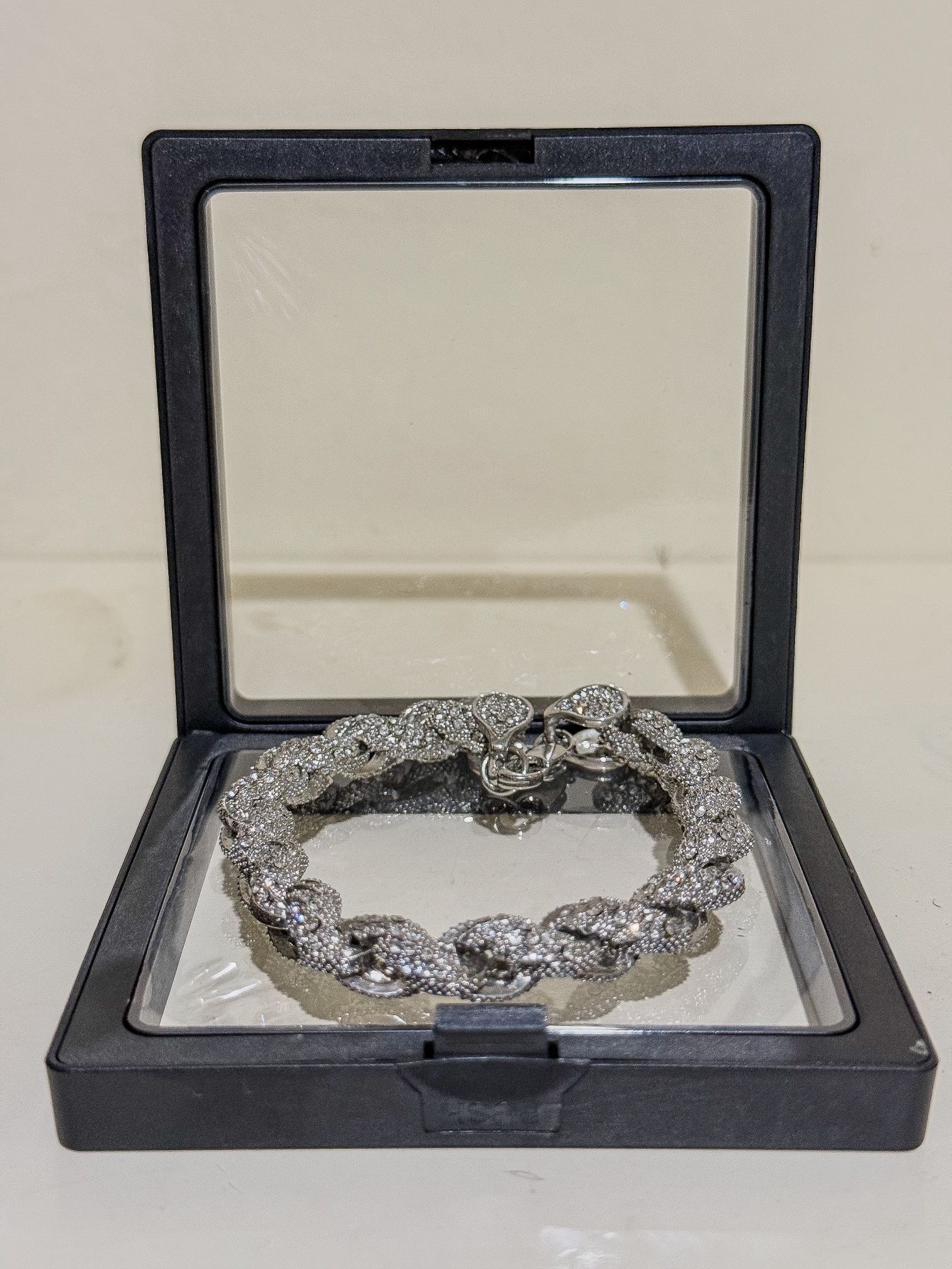 Silver Moissanite Rope Bracelet