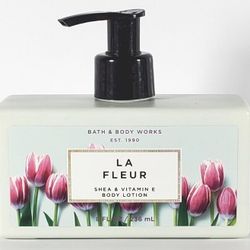 New Limited Edition Bath and Body Works LA FLEUR Shea & Vitamin E Body Lotion 8 fl oz