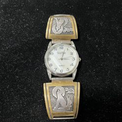 Vintage Tommy Singer Sterling Silver and 12K Gold Overlay Watch