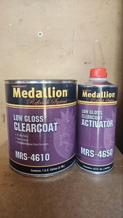 Matte Clear coat Rubber-Seal Medallion Refinish System MRS4610 Low Gloss Clearcoat with Activator